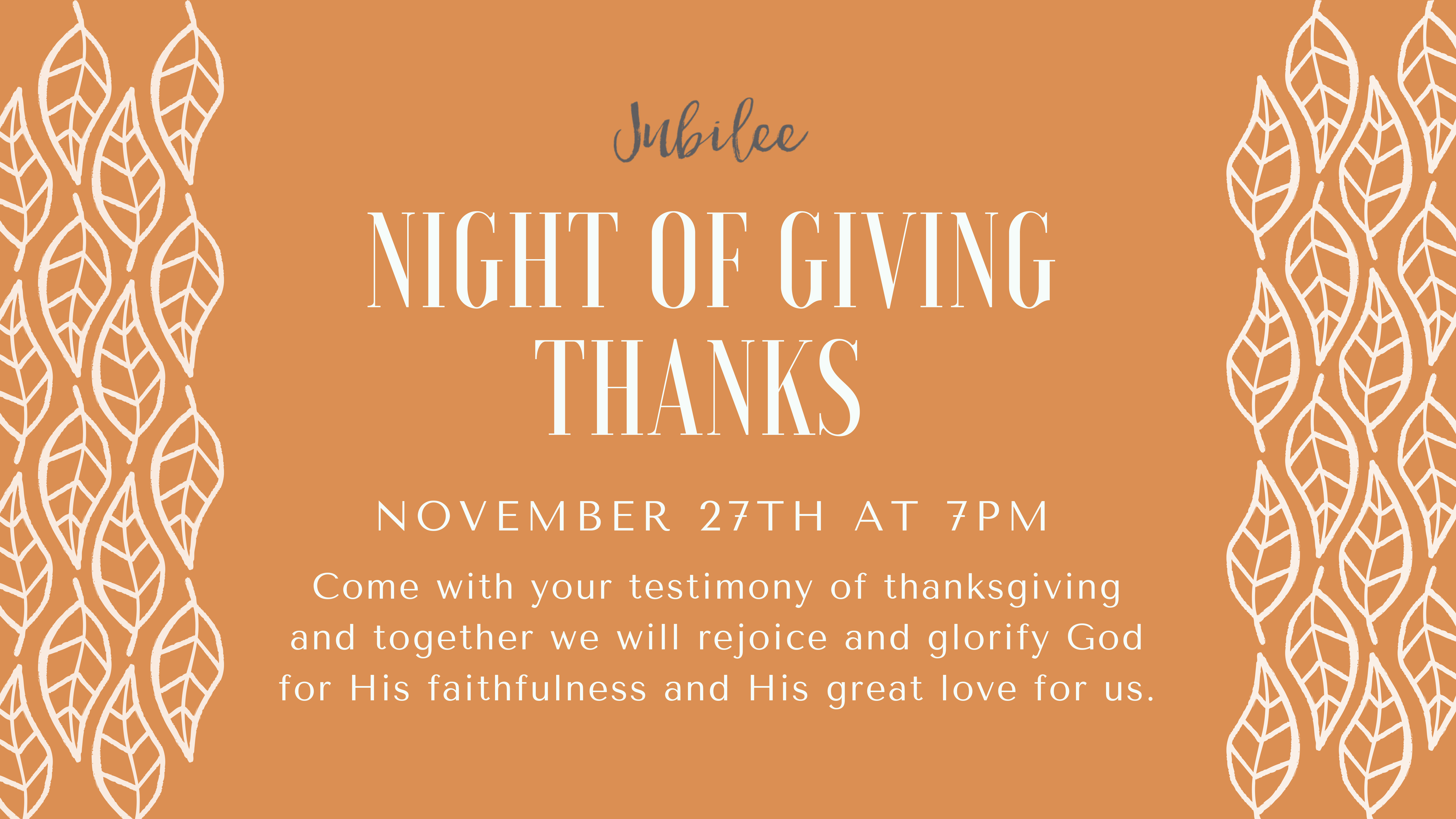 Night of Giving Thanks