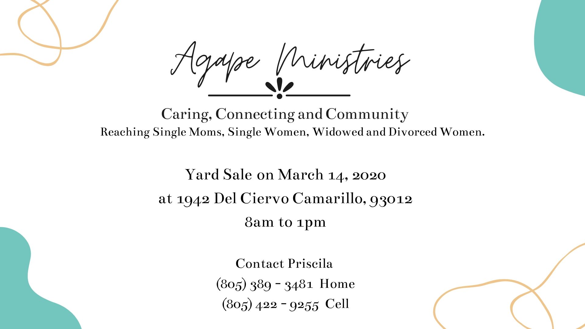 Agape Ministries Multi-Family Garage Sale