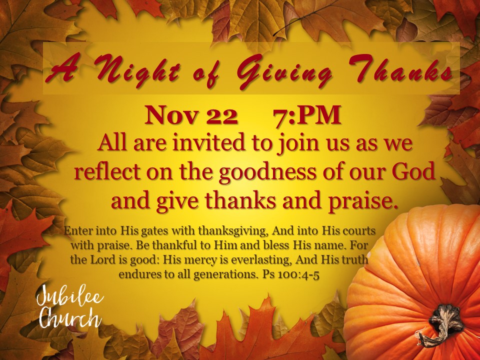 A Night of Giving Thanks