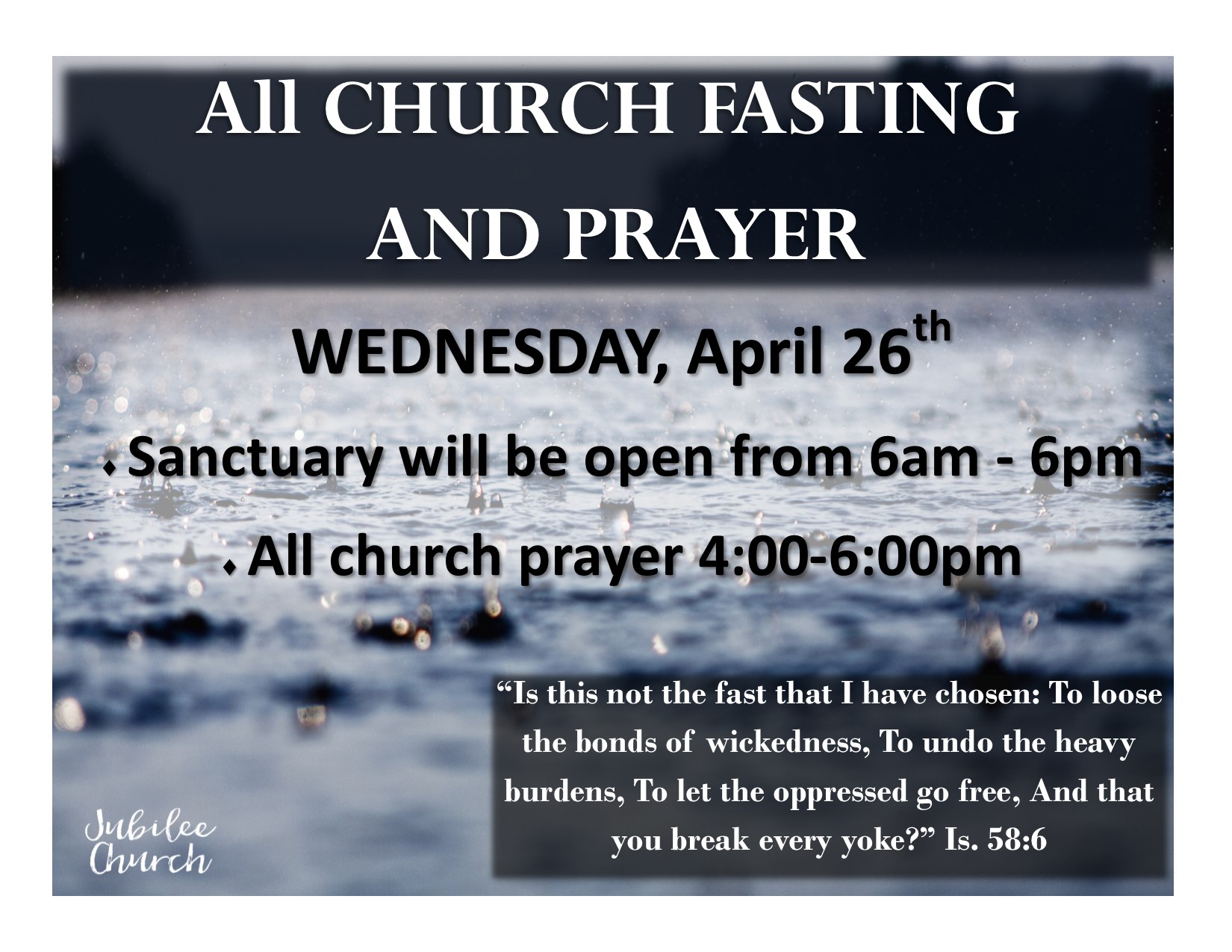 All Church Fasting and Prayer